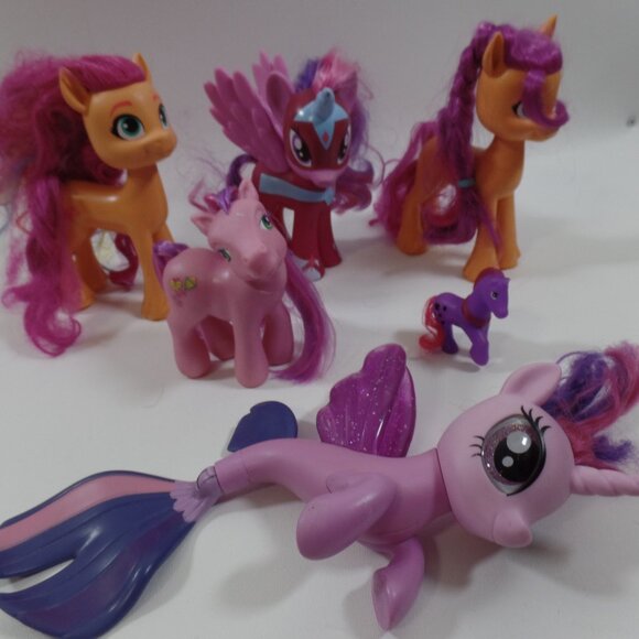 MY LITTLE PONY LOT OF 6 - 3", 5", 7" AND A 12" MERMAID - Picture 1 of 8